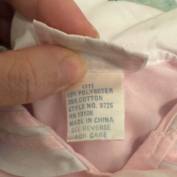 Vintage Pink Baby Romper with Bow by Lightning - Picture 3 of 6